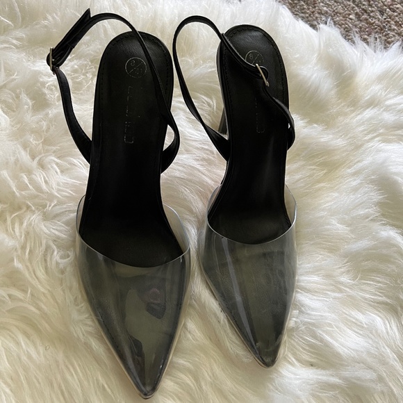 Boo-hoo clear sling back heels - Picture 1 of 4